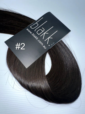 #2 - Russian Remy Tape Hair Extensions 22" 10pcs. 25g. - Blakk Hair Extensions LTD